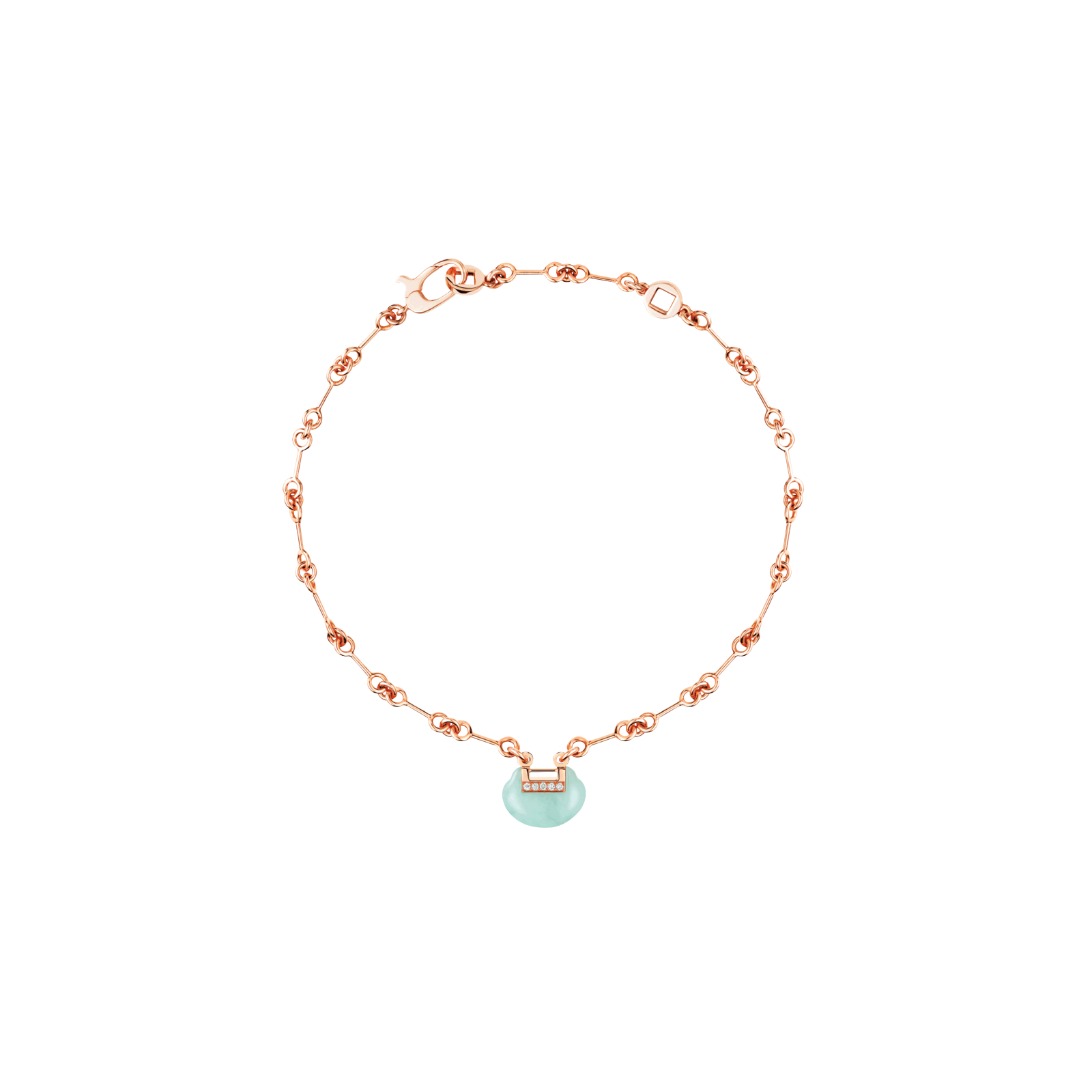 Qeelin | BRACCIALE YU YI IN ORO ROSA CON DIAMANTI E GIADEITE - YY-040-BL-RGDGJE - YYB40AQRGJE (2)